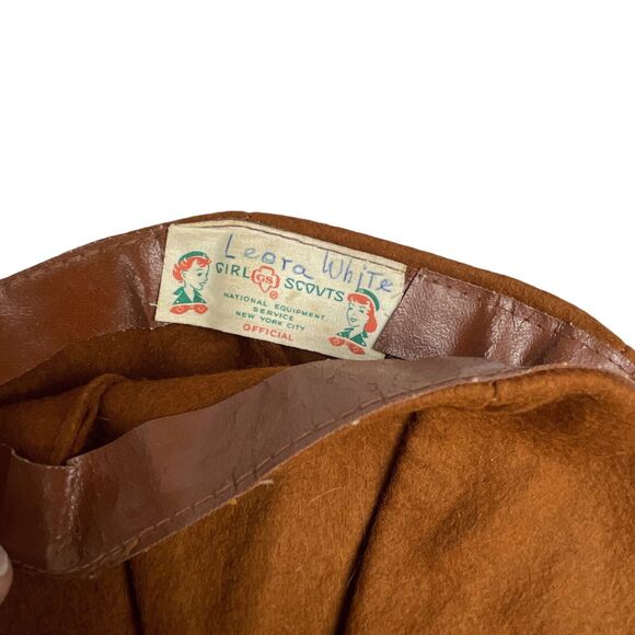 Vintage Brownie Scout Uniform 1950's Girls Beanie & Headband Rare Group - Picture 6 of 8